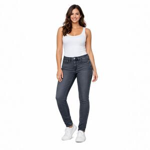 Athleta Sculptek Ultra Skinny Jeans Womens Size 4 Gray Black Wash